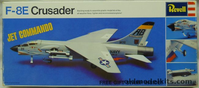 Revell 1/67 F-8E Crusader Jet Commando Issue, H255 plastic model kit